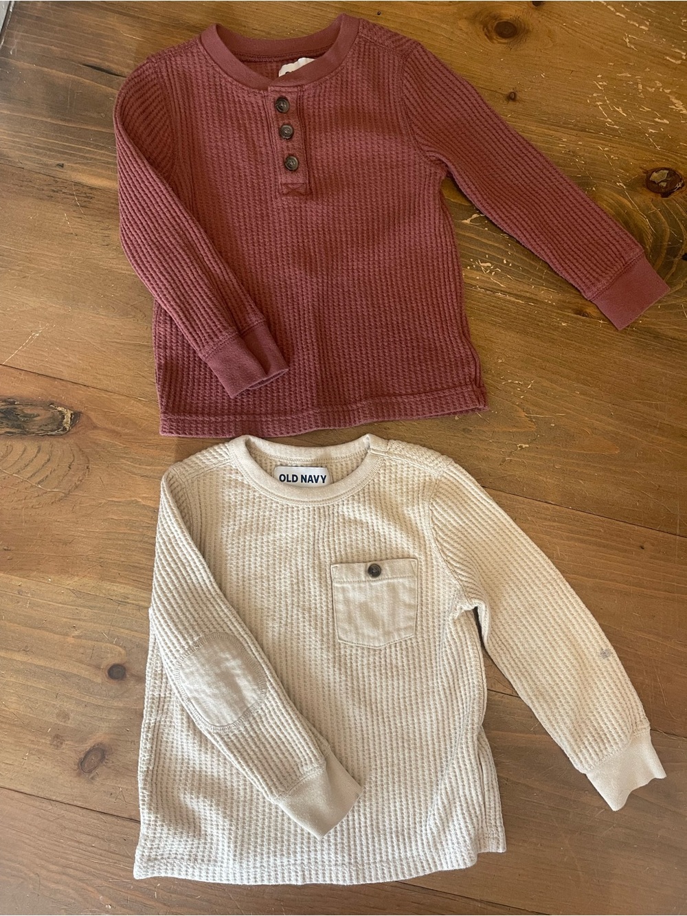Size 3T. Old Navy Waffle Knit Long-Sleeve Tee bundle.
